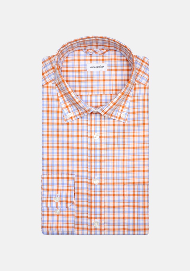 Non-iron Twill Business overhemd in Regular with Button-Down-Kraag in Oranje |  Seidensticker Onlineshop