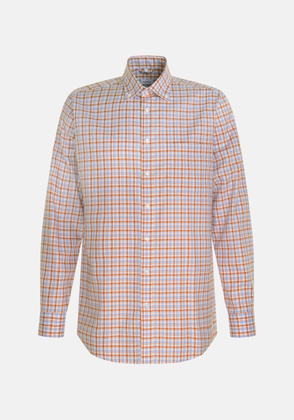 Non-iron Twill Business Shirt in Regular with Button-Down-Collar in Orange |  Seidensticker Onlineshop