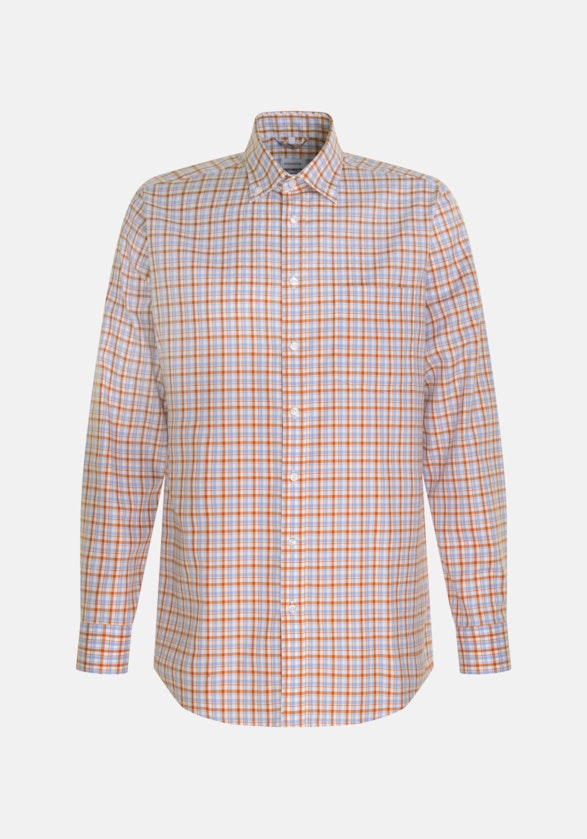 Regular Business Hemd Karo in Orange | Seidensticker Onlineshop