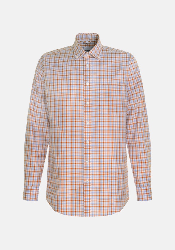 Non-iron Twill Business overhemd in Regular with Button-Down-Kraag in Oranje |  Seidensticker Onlineshop