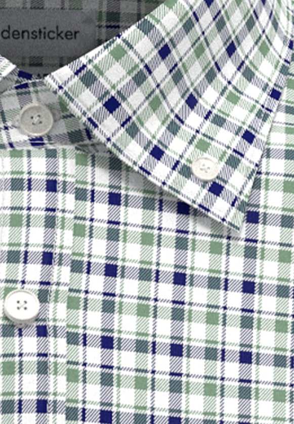 Non-iron Twill Business Shirt in Regular with Button-Down-Collar in Green |  Seidensticker Onlineshop