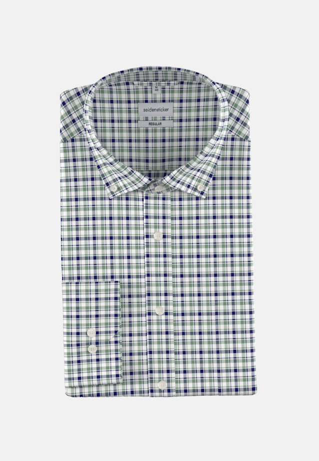 Non-iron Twill Business overhemd in Regular with Button-Down-Kraag in Groen |  Seidensticker Onlineshop