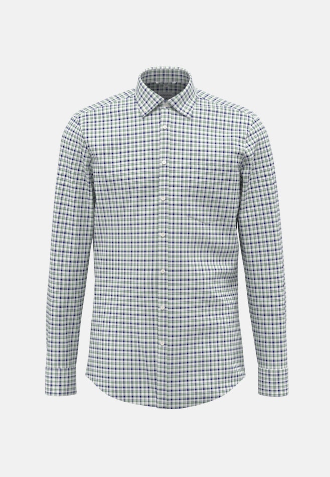 Bügelfreies Twill Business Hemd in Regular mit Button-Down-Kragen in Grün | Seidensticker Onlineshop