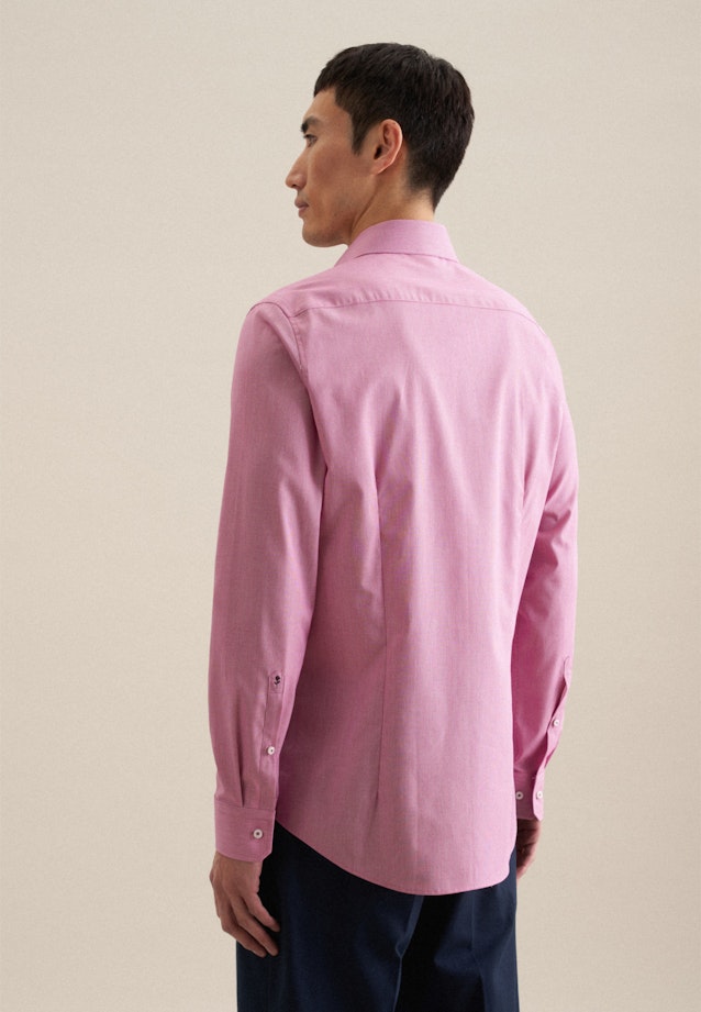 Bügelfreies Struktur Business Hemd in Shaped mit Kentkragen in Rosa/Pink | Seidensticker Onlineshop