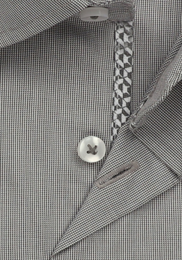 Bügelfreies Struktur Business Hemd in Shaped mit Kentkragen in Grau |  Seidensticker Onlineshop