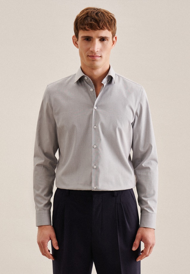 Shaped Business shirt Uni in Grey |  Seidensticker Onlineshop