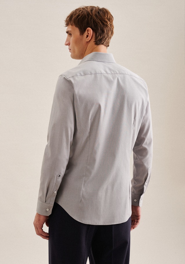 Non-iron Structure Business Shirt in Shaped with Kent-Collar in Grey | Seidensticker Onlineshop