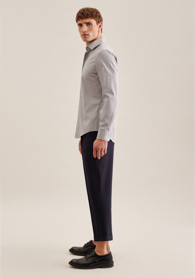 Shaped Business Hemd Uni in Grau | Seidensticker Onlineshop