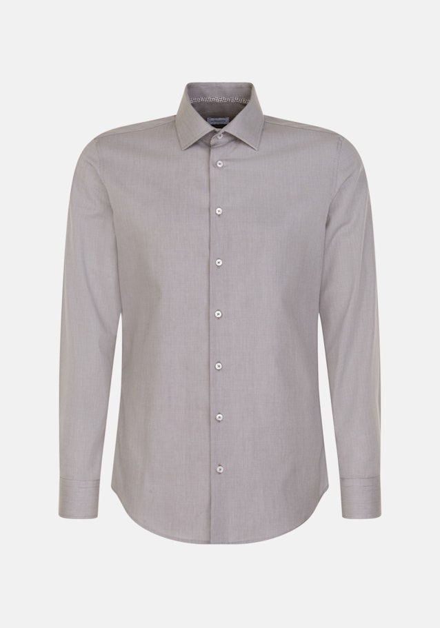 Shaped Business Hemd Uni in Grau | Seidensticker Onlineshop