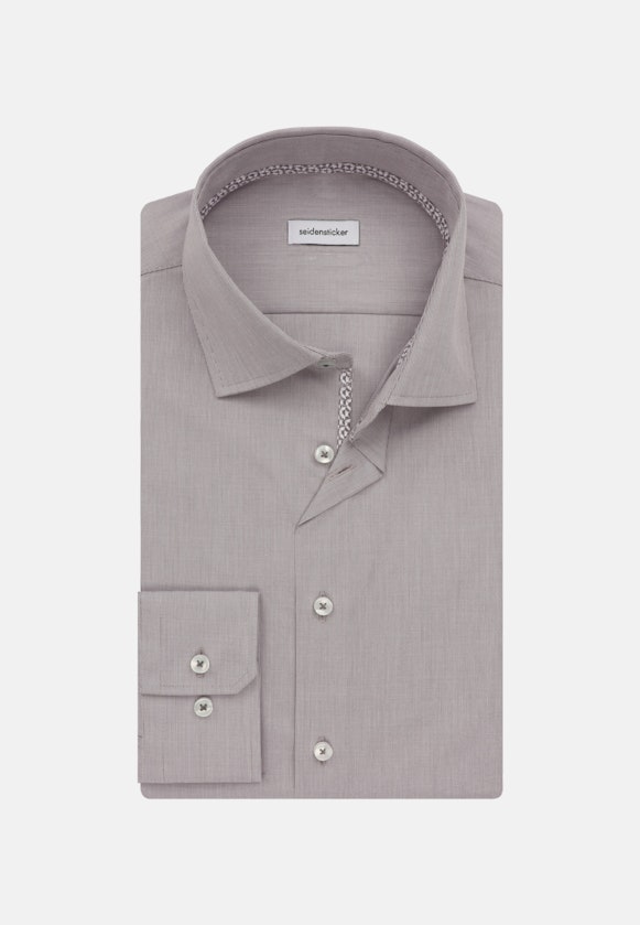 Non-iron Structure Business Shirt in Shaped with Kent-Collar in Grey |  Seidensticker Onlineshop