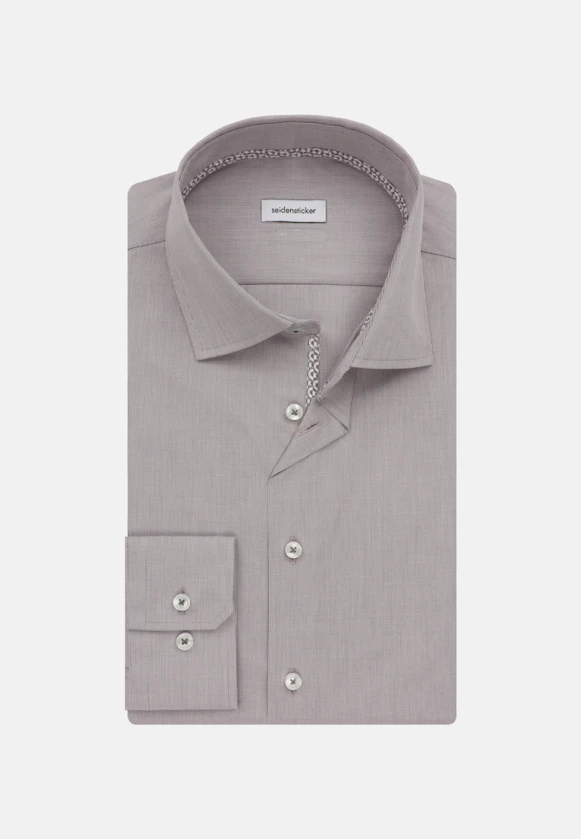 Shaped Business Hemd Uni in Grau |  Seidensticker Onlineshop