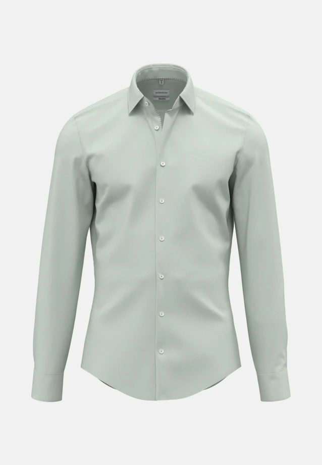 Shaped Business shirt Uni in Green |  Seidensticker Onlineshop