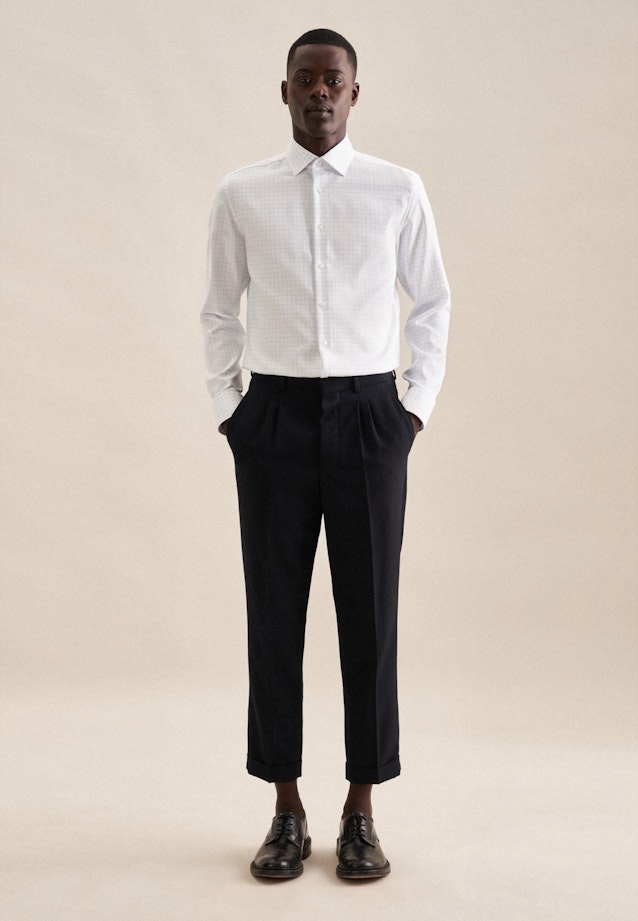 Slim Business Hemd Karo in Hellblau |  Seidensticker Onlineshop