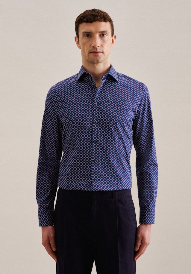 Business overhemd in Slim with Kentkraag in Middelmatig Blauw | Seidensticker Onlineshop
