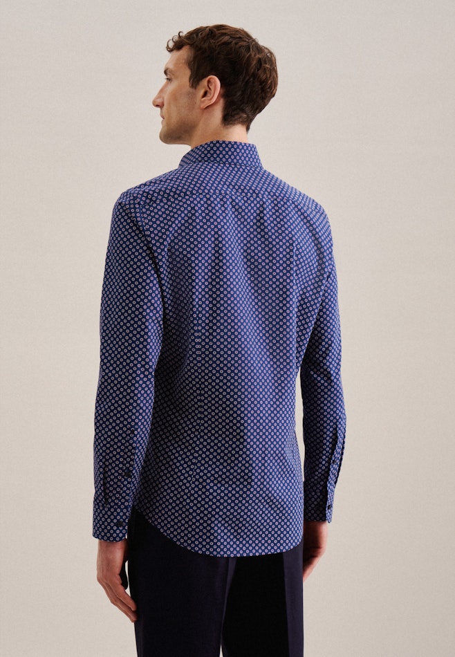 Business Shirt in Slim with Kent-Collar in Medium Blue | Seidensticker online shop