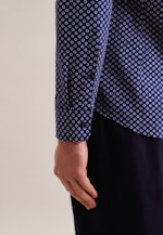 Chemise Business Slim Popeline Col Kent in Bleu Moyen |  Seidensticker Onlineshop