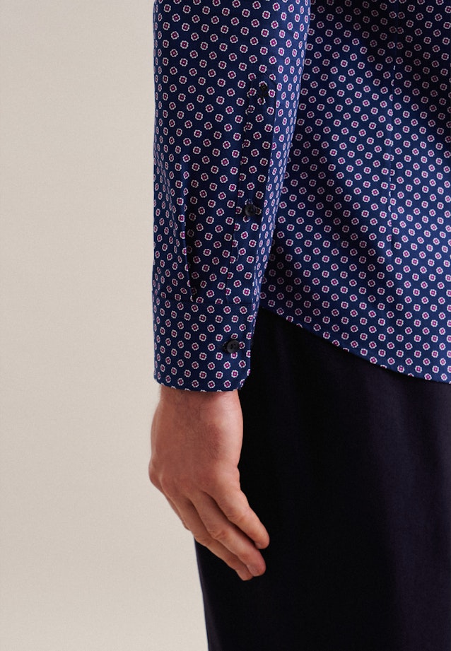 Slim Business shirt Print in Medium Blue |  Seidensticker Onlineshop