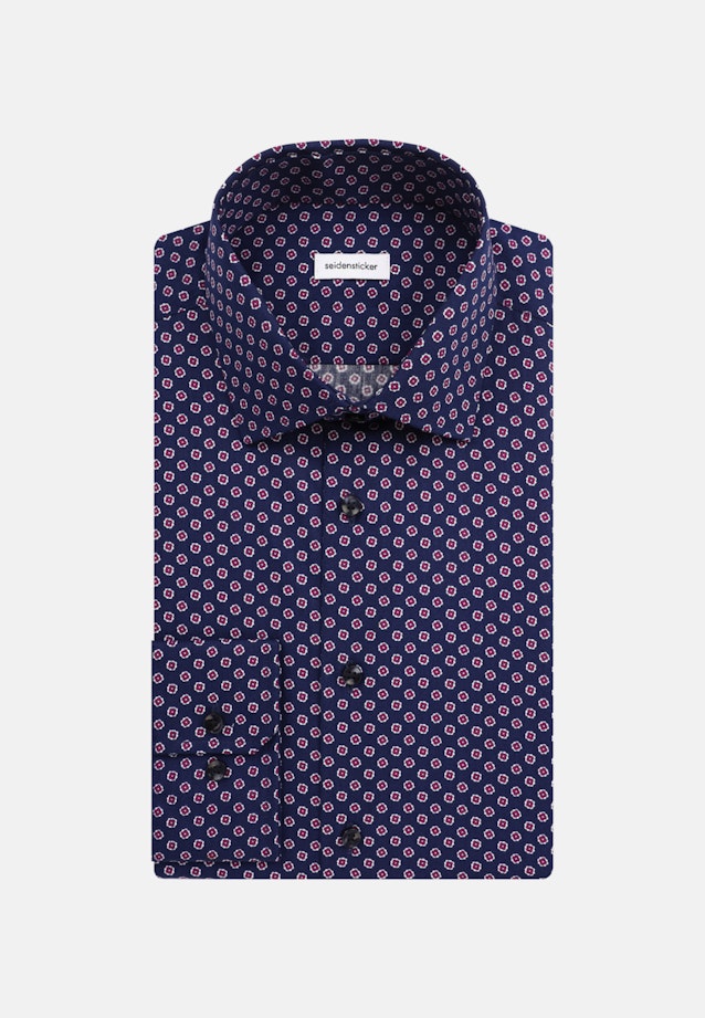 Chemise Business Slim Popeline Col Kent in Bleu Moyen |  Seidensticker Onlineshop