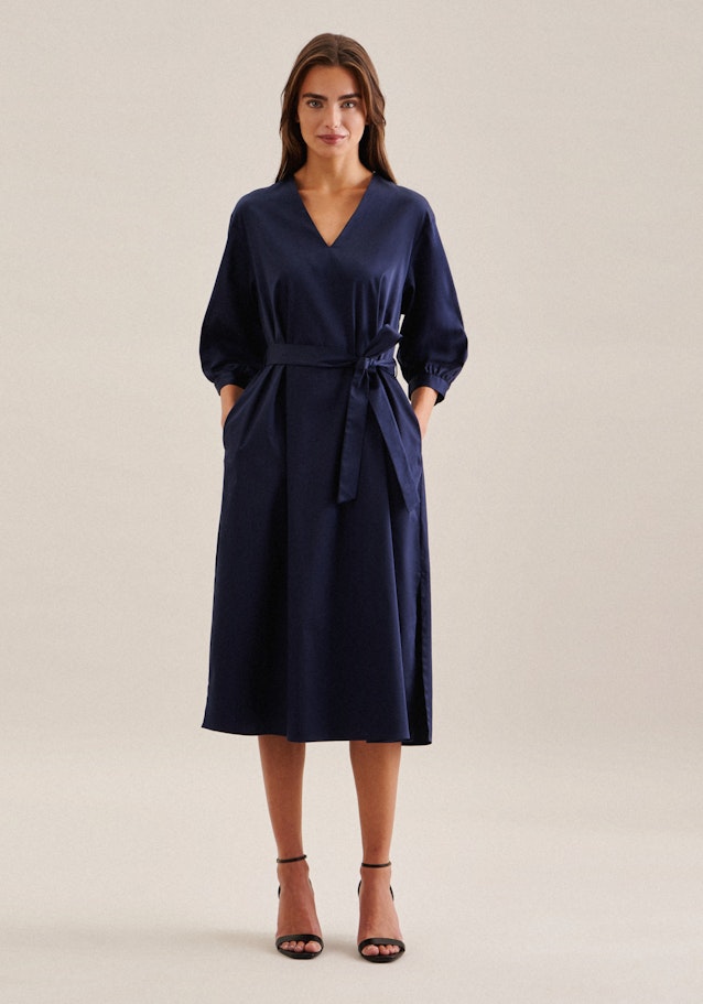 V-Neck Dress in Dark Blue | Seidensticker Onlineshop