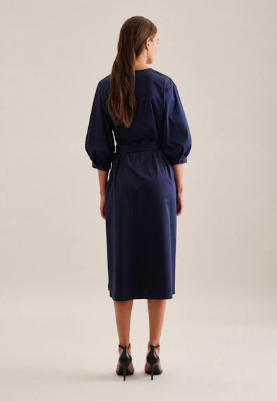 Kleid Uni in Dunkelblau |  Seidensticker Onlineshop
