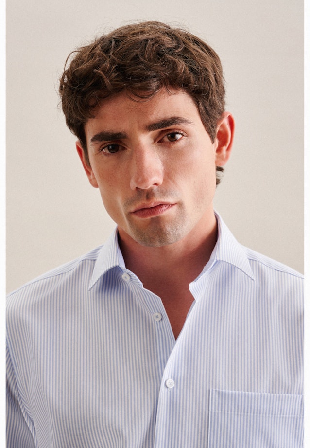 Regular Business Hemd Streifen in Hellblau |  Seidensticker Onlineshop