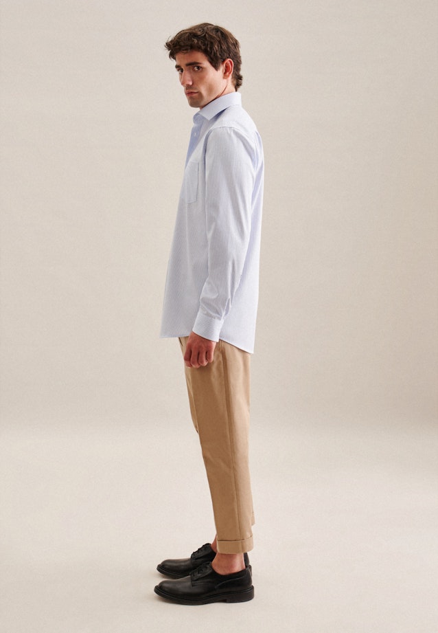 Regular Business Hemd Streifen in Hellblau |  Seidensticker Onlineshop