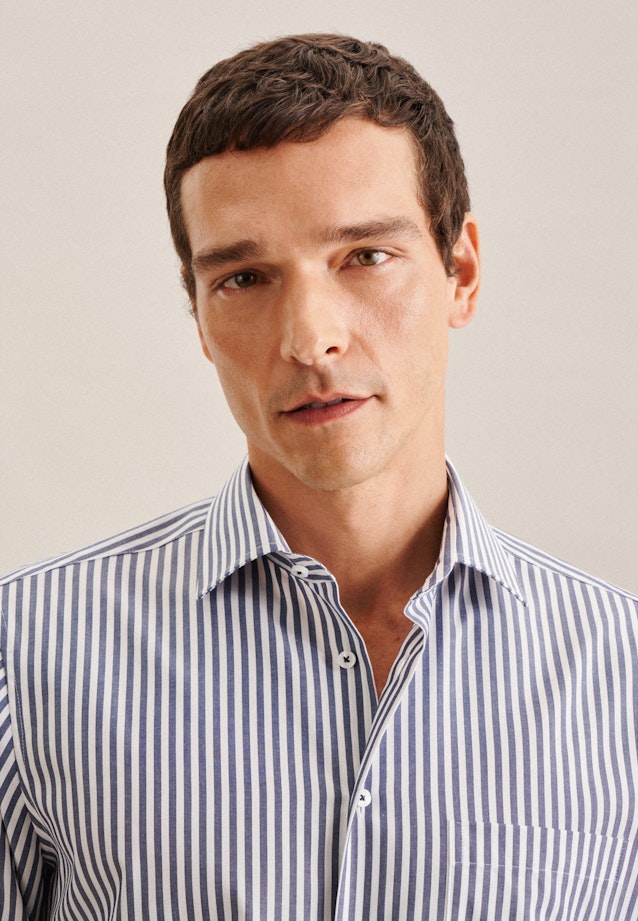 Regular Business shirt Stripe in Medium Blue |  Seidensticker Onlineshop