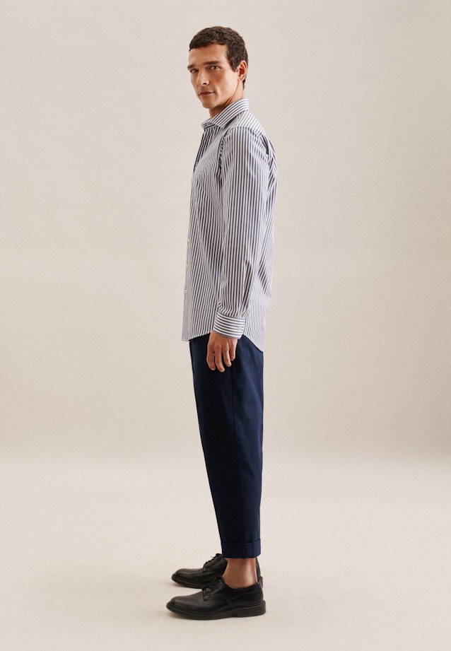 Regular Business shirt Stripe in Medium Blue |  Seidensticker Onlineshop