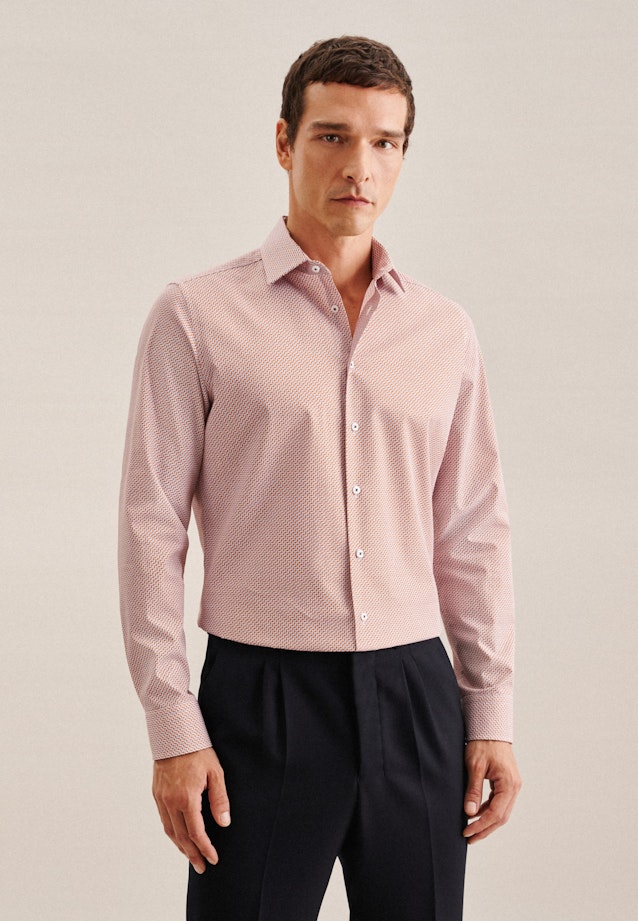 Slim Business shirt Print in Orange |  Seidensticker Onlineshop