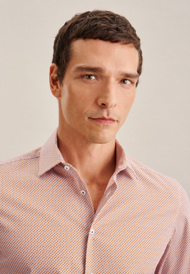 Slim Business shirt Print in Orange |  Seidensticker Onlineshop