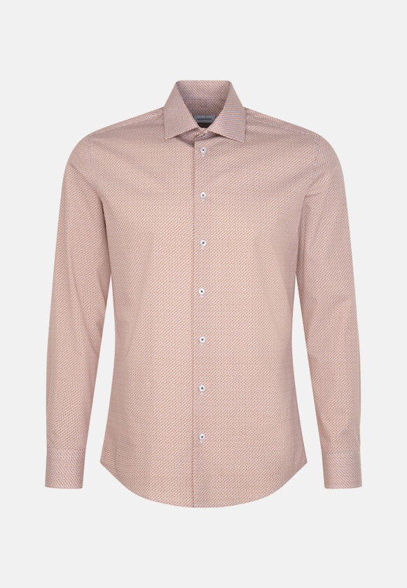 Slim Business shirt Print in Orange |  Seidensticker Onlineshop