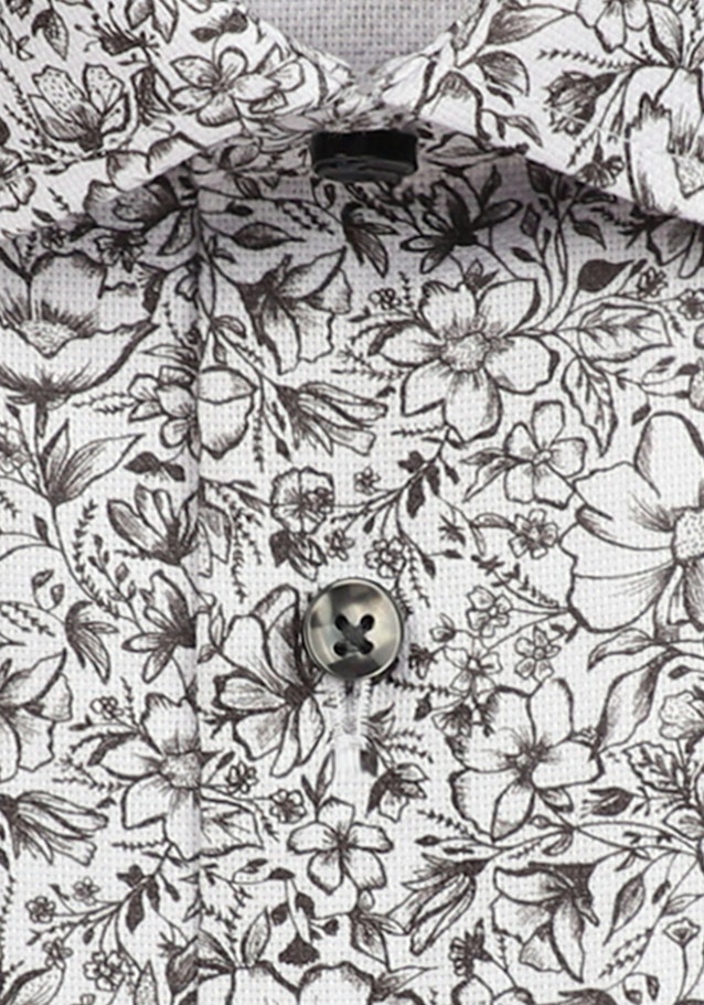 Shaped Business Hemd Floral in Grau | Seidensticker Onlineshop