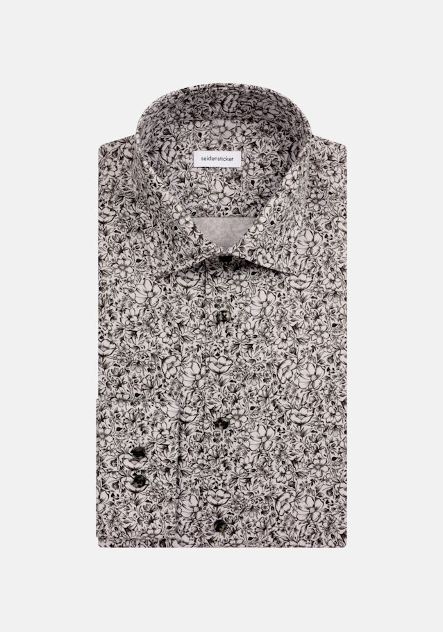 Shaped Business Hemd Floral in Grau | Seidensticker Onlineshop