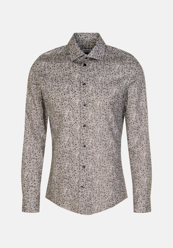 Shaped Business Hemd Floral in Grau | Seidensticker Onlineshop