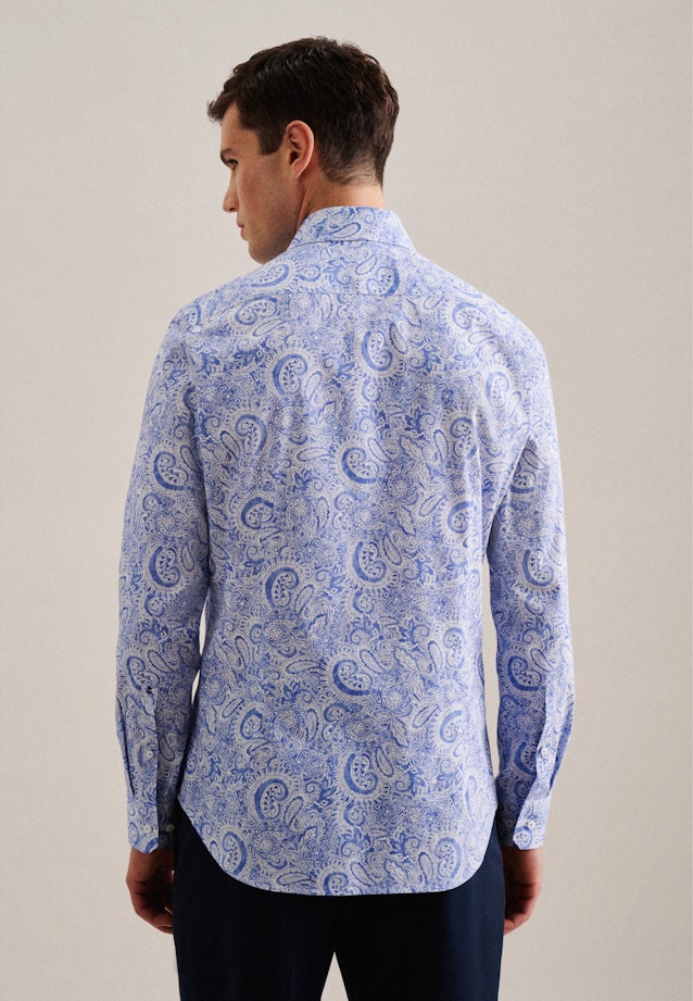 Shaped Business Hemd Paisley in Hellblau |  Seidensticker Onlineshop