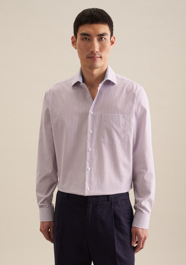 Non-iron Poplin Business Shirt in Regular with Kent-Collar in Red | Seidensticker Onlineshop