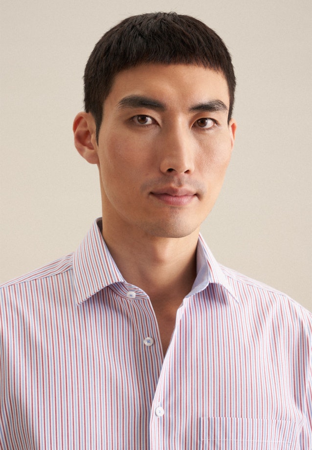 Regular Business Hemd Streifen in Rot |  Seidensticker Onlineshop