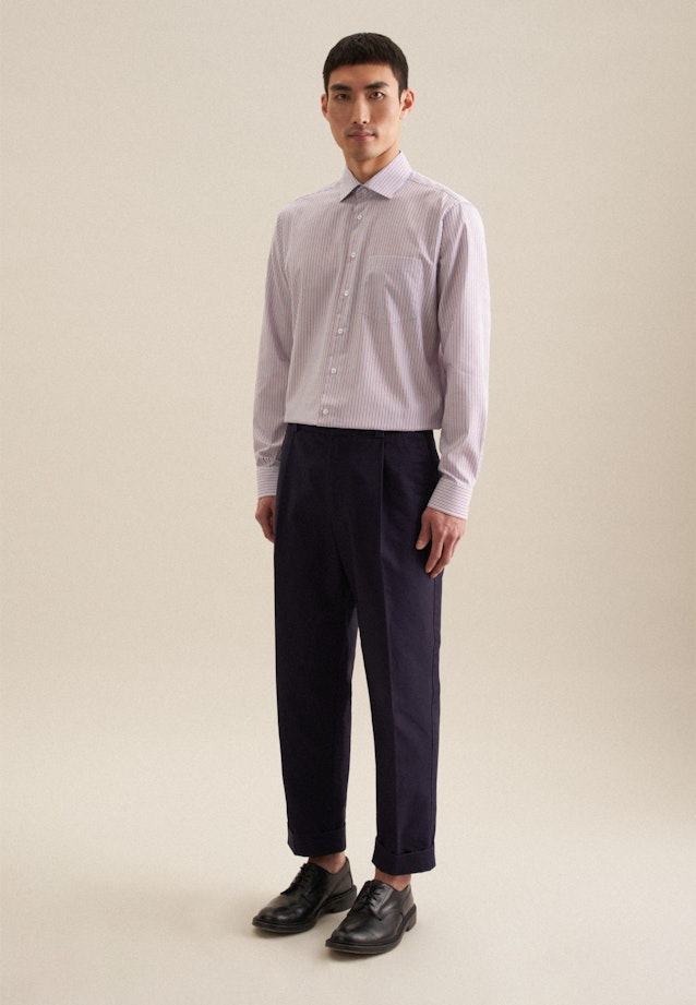 Regular Business Hemd Streifen in Rot |  Seidensticker Onlineshop