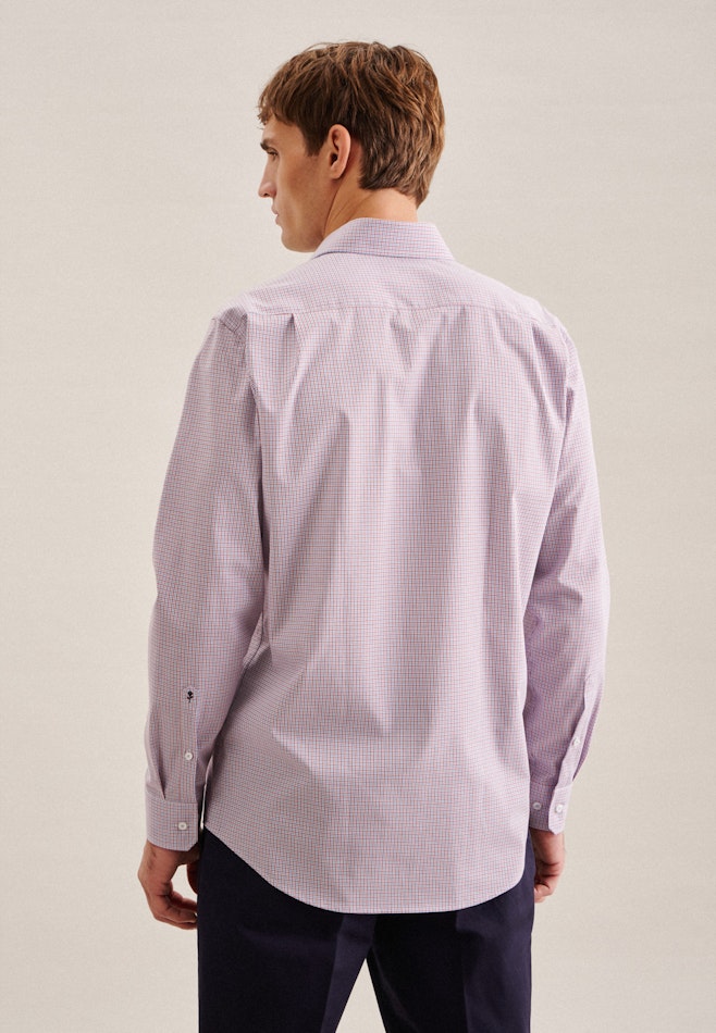 Non-iron Poplin Business Shirt in Regular with Kent-Collar in Red | Seidensticker online shop