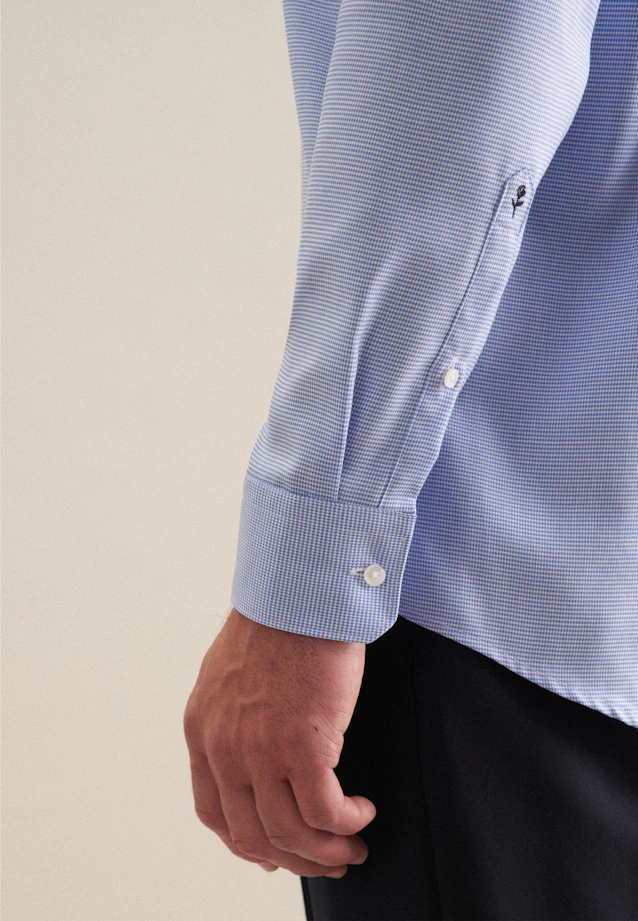 Regular Business shirt Structure in Light Blue |  Seidensticker Onlineshop