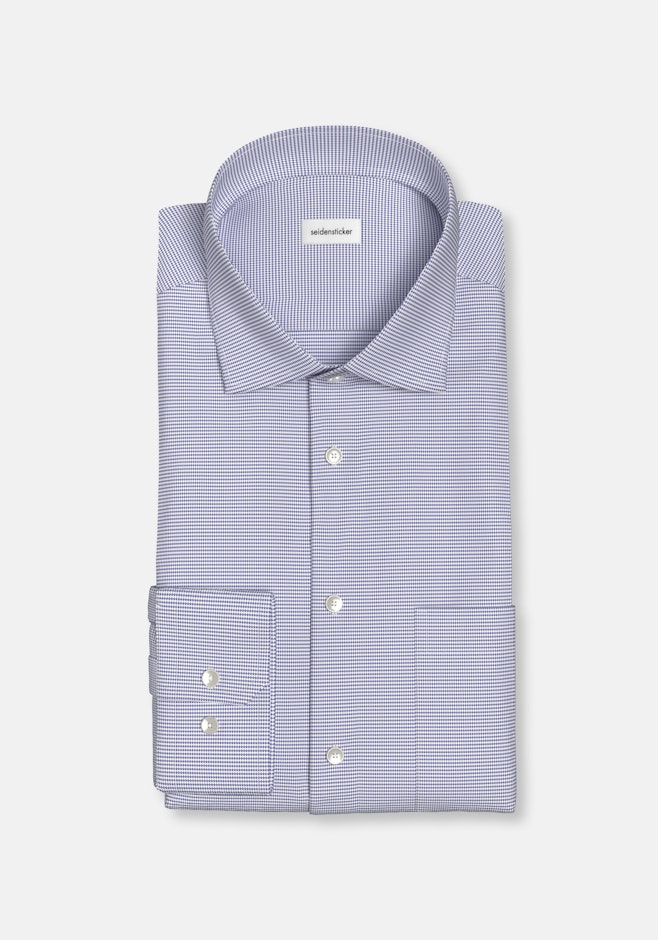 Regular Chemise d'affaires Structure dans Bleu Moyen | Boutique en ligne Seidensticker