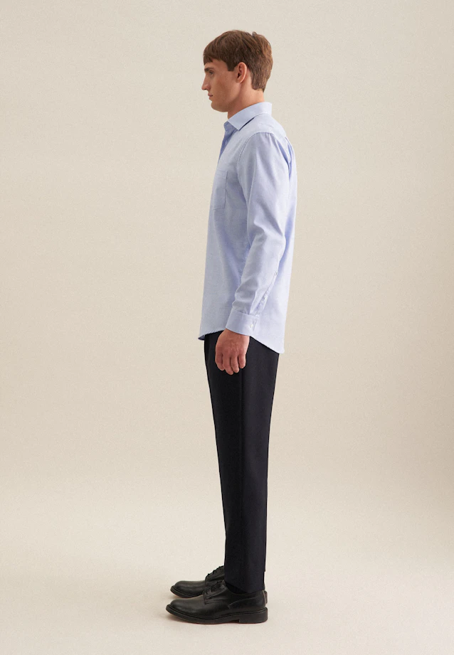 Regular Business shirt Structure in Light Blue |  Seidensticker Onlineshop