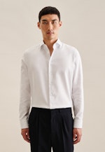 Shaped Business Hemd Streifen in Mittelblau |  Seidensticker Onlineshop