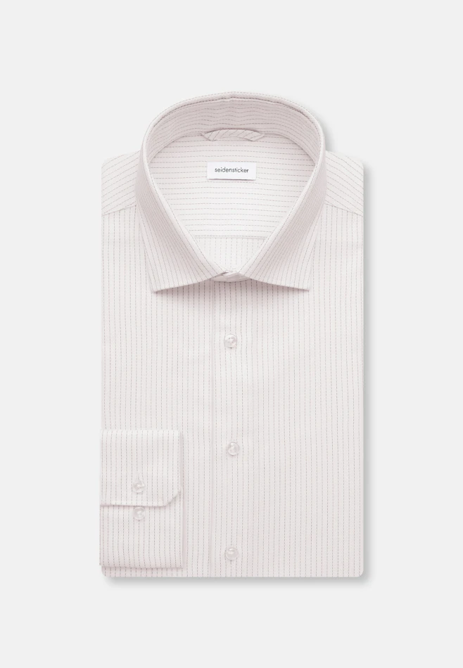 Shaped Business Hemd Streifen in Mittelblau | Seidensticker Onlineshop