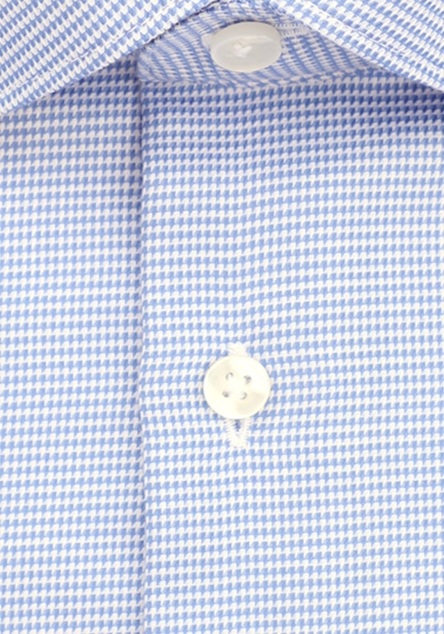 Slim Business Hemd Struktur in Mittelblau | Seidensticker Onlineshop