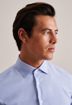 Slim Business Hemd Struktur in Mittelblau |  Seidensticker Onlineshop