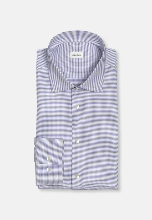 Slim Business Hemd Struktur in Mittelblau |  Seidensticker Onlineshop