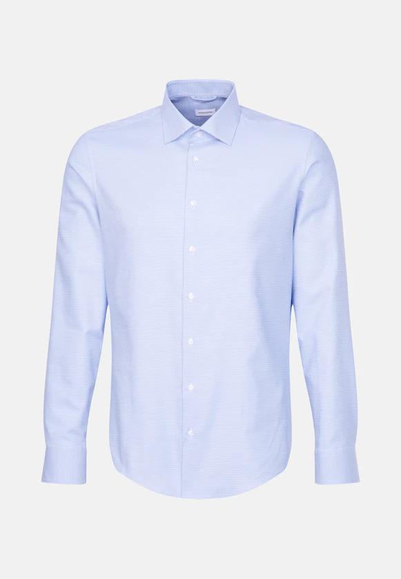 Slim Business shirt Structure in Light Blue |  Seidensticker Onlineshop