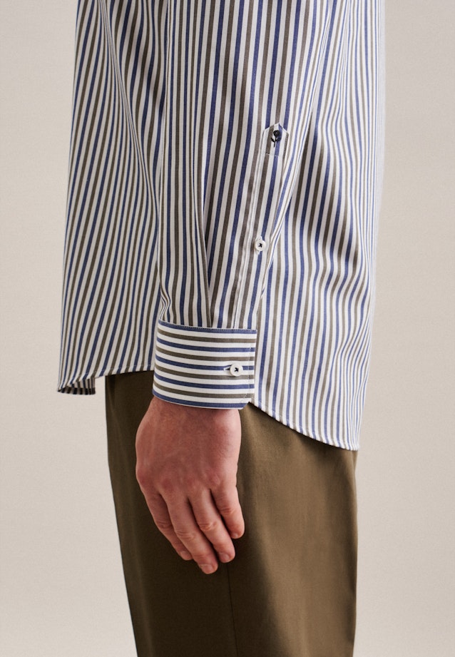 Regular Business Hemd Streifen in Grün |  Seidensticker Onlineshop