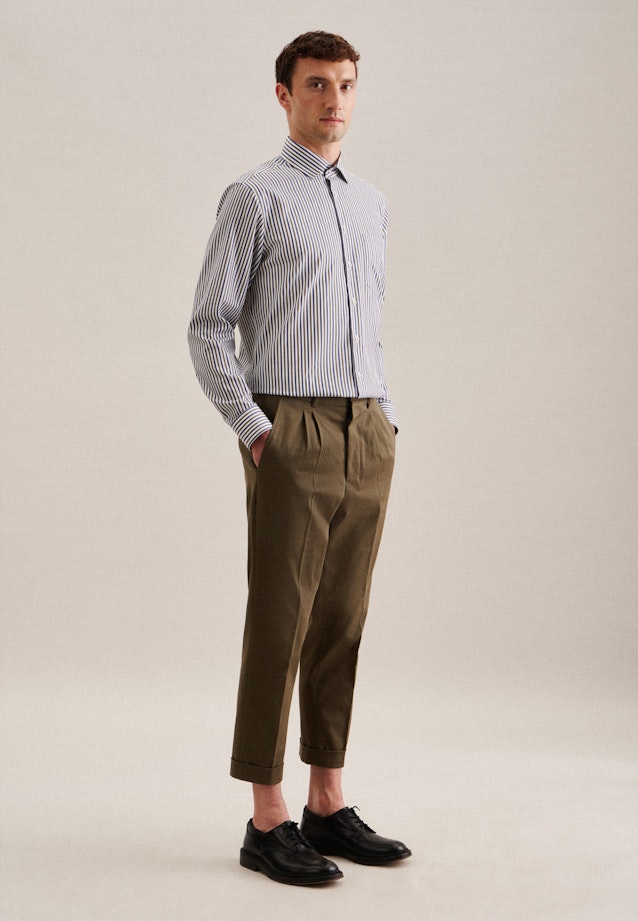 Regular Business Hemd Streifen in Grün |  Seidensticker Onlineshop